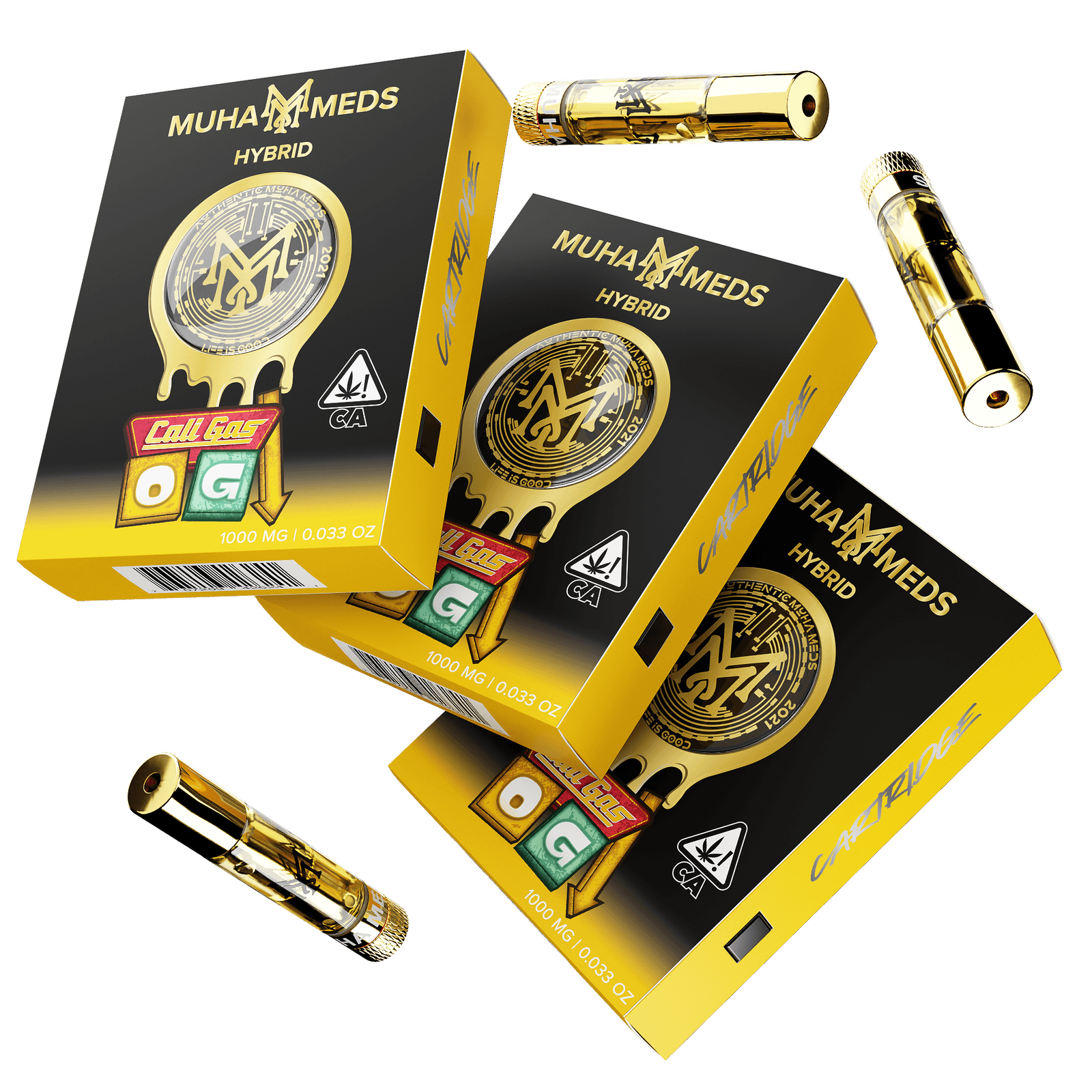Cali Gas OG Muha Meds Cart 1000MG | Hybrid - Muha Meds USA