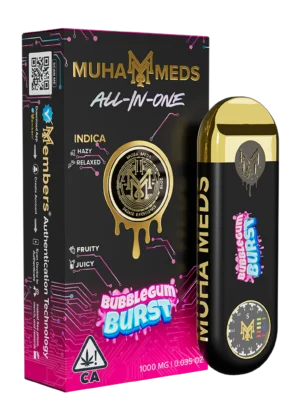 New Muha Gen 3 Bubblegum Burst Indica | 1000MG - Muha Meds USA